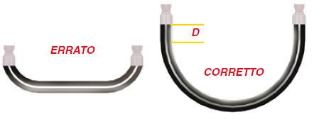 raggio curvatura tubo flessibile
